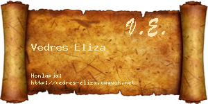 Vedres Eliza névjegykártya